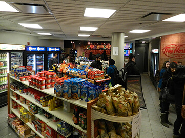 McMaster mini-market with snacks and essentials